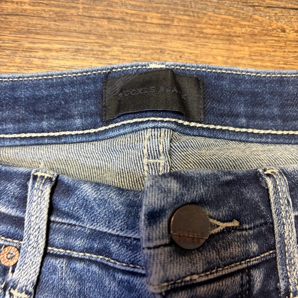 Buckle Black Fit no. 53 Ankle Skinny Jeans Women 25 Distressed Whiskered Stretch - Picture 2 of 9